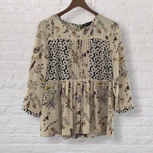 Floral peasant shirt by Dalia